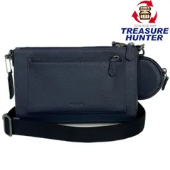 COACH レザー ショルダーバッグ CE682 ネイビー コーチ 【102059081006】