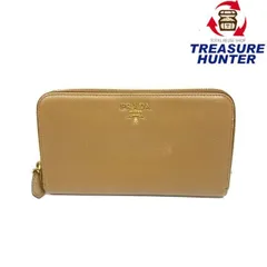 PRADA(プラダ) サフィアーノ　ラウンドファスナー長財布　1ML506 レザー　ブラウン　ファスナー開閉式　レディース ウォレット 【102061897005】