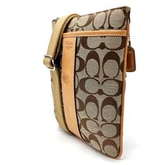 良品 4610 COACH コーチ ショルダーポーチ シグネチャー ブラウン 