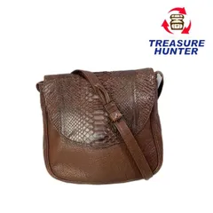 IBIZA イビザ ショルダーバッグ パイソン レザー ブラウン レディース バッグ 【101060369001】