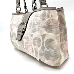 【良品】coach y2k signature canvas handbag beige コーチ ハンドバッグ