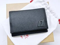 近年　美品　Christian Louboutin　クリスチャンルブタン　CLロゴ　GROOVY　グルービー　三つ折り財布　黒　3245110のサムネイル