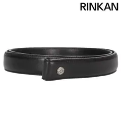 クロムハーツ  1.0 STRAP/1inchスクロールレーベルリベッツ レザーベルト メンズ 32インチ