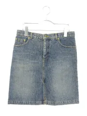 マークジェイコブス MARC JACOBS スカート デニム ミニ タイト スリット 2 青 ブルー 国内正規 /sa