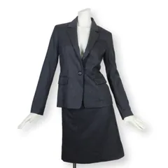 06【極美品・人気】ナチュラルビューティーベーシック NATURAL BEAUTY BASIC スカートスーツ 上M/下S 9号 7号 秋冬春 セットアップ