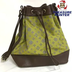 【中古】russet ラシット　巾着ショルダーバッグ　イエロー×ブラウン　レディース　鞄　黄色 【101043467006】