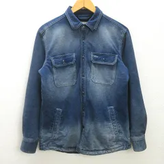 K■ナノユニバース/nano＆co nano universe 裏フリース デニムシャツジャケット【M】MENS■11【中古】のサムネイル