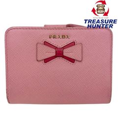 ✨新品未使用✨ PRADA ミニ財布 リボン サフィアーノ レター ペーパー
