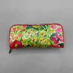 希少　極美品　kate spade new york　ケイトスペード　マルチポーチ　化粧ポーチ　花柄　フラワー　ボタニカル　エナメル　マルチカラー