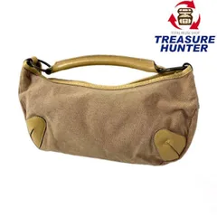 SAZABY サザビー ハンドバッグ キャンバス×レザー ベージュ系 【101056612001】