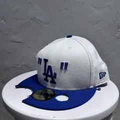 OFF-WHITE × NEW ERA オフホワイト × ニューエラ LA DODGERS FITTED HAT コラボキャップ OMLB038G21FAB0056145 クリーム ブルー size:7 1/2【代官山A08】のサムネイル