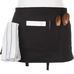 【特価セール】前掛け ソムリエエプロン エプロン 腰下エプロン ショート カフェ…