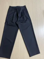 ポッタリー ファイン ウール ONE プリーツ テーパード パンツ ネイビー 3サイズ