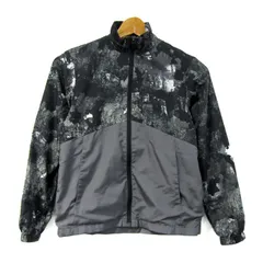 アンダーアーマー ウィンドブレーカー ジャンパー アウター スポーツウエア キッズ 男の子用 YMDサイズ グレー×黒 UNDER ARMOUR 【中古】