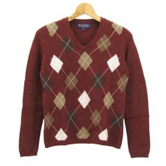 美品 ブルックスブラザーズ カシミヤ100％アーガイル柄セーター 国内 