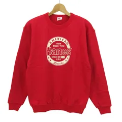 ヘインズ スウェット トレーナー トップス ロゴ コットン メンズ M 38/40サイズ レッド Hanes 【中古】のサムネイル