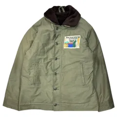 Marine nationale(フランス海軍) 60’s~70's N-1 COULANGE MAYENNE デッキ ジャケット G(L~XL程度) カーキ マリーンナショナル ミリタリー ヴィンテージのサムネイル