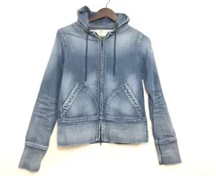 【224594】YANUK ヤヌーク  デニムジャケット　パーカー　フルジップ　フーディー　日本製　S  ・ ブルー