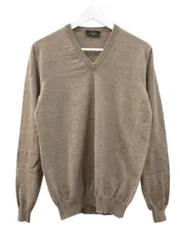ザノーネ ZANONE Vネック ウール ニット 48 グレージュ系 セーター 長袖 トップス