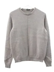 ザノーネ ZANONE クルーネック ウール ニット プルオーバー 48 グレー セーター 長袖 トップス