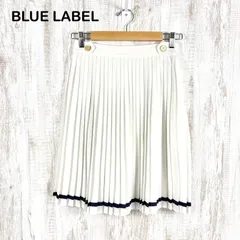 BLUE LABEL CRESTBRIDGE ブルーレーベルクレストブリッジ ロゴ金ボタン プリーツ ひざ丈スカート ホワイト スクール 韓国のサムネイル