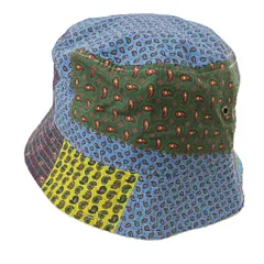 ビームス BEAMS SSZ エスエスズィー 美品 22AW PAISLEY PATCHWORK BUCKET HAT ペイズリー パッチワーク バケットハット 帽子 総柄 L 青系 1106のサムネイル