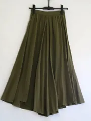 【227301】forte_forte フォルテフォルテ  RESORT×ESTNATION　F.Fスカート シルク  ・0 5446_My Skirt カーキグリーンのサムネイル