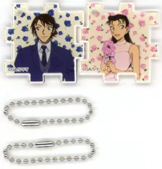 【中古】キーホルダー 羽田秀吉＆宮本由美 「放送30周年記念 TVアニメ 名探偵コナン展 アクリルパズルキーホルダー(2枚1セット)」