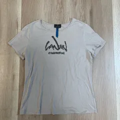 【226943】LANVIN COLLECTION ランバンコレクション  半袖Tシャツ　カットソー　コットン　スパンコールロゴ　ストレッチ　40  ・ グレージュ
