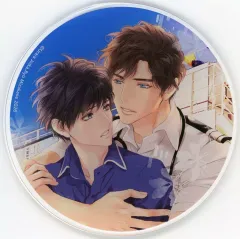 【中古】コースター みずかねりょうイラスト アクリルコースター 「小説 水平線上の恋は白衣の番と」 コミコミスタジオ有償特典