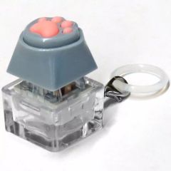 [Used] Keychain, Gray, "Cat Paw Keyboard Marker Charm"