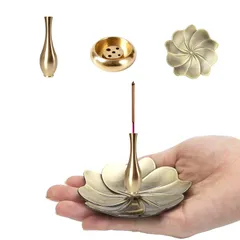 【特価商品】3個セット 可愛い 線香立て 小さい お香立て 香炉 香皿 真鍮 仏壇用 ペット用 お香立て 御洒落 持ち運び便利