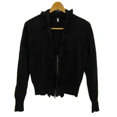 アルマーニジーンズ ジップアップジャケット ウール混 アウター レディース USA XSサイズ ブラック ARMANI JEANS 【中古】のサムネイル