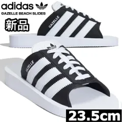 新品 正規品 adidas アディダス GAZELLE BEACH SLIDES サンダル 23.5cm JQ7421 ブラック