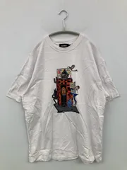 XLARGE エクストララージ Tシャツ/カットソー L ホワイト 前面プリント ブランドロゴ ミドル丈 半袖 クルーネック(丸首)