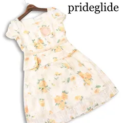 未使用★ prideglide プライドグライド 春夏 花柄 フリル ワンピース 日本製 Sz.36 レディースのサムネイル