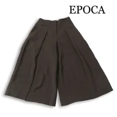 【美品】EPOCA エポカ 春夏★ タック ワイド ガウチョ パンツ 日本製 Sz.40 レディース