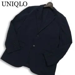 UNIQLO ユニクロ 通年★ 【感動ジャケット コットンライク】 SLIM FIT テーラード ジャケット Sz.S メンズ 紺 ネイビー