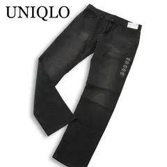 新品 未使用★ UNIQLO ユニクロ レギンス ジーンズ ストレッチ ウォッシュ加工 デニム パンツ Sz.34 メンズ 大きいサイズ