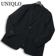 UNIQLO ユニクロ 通年★ 2WAYストレッチ アンコン テーラード ジャケット Sz.XXL メンズ ネイビー 大きいサイズ 特大