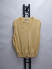 BURBERRY バーバリー ニット Vネック ベスト イエロー LL