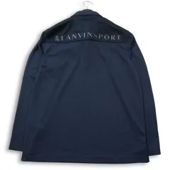 LANVIN SPORT ランバン スポーツ ゴルフ 通年★ 長袖 鹿の子 メッシュ ポロシャツ 日本製 Sz.40 メンズ ネイビーのサムネイル