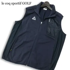 le coq sportif GOLF ルコック スポルティフ ゴルフ 通年 CORDURA★ ジップ ベスト 大きいサイズ Sz.2L メンズ ネイビー