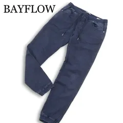 BAYFLOW ベイフロー 通年★ ストレッチ ウォッシュ加工 スキニー デニム ジョガー パンツ ジーンズ Sz.2 メンズ ネイビーのサムネイル