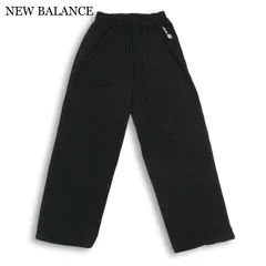 【新品 未使用】 NEW BALANCE ニューバランス 通年★ メッシュ ロゴ刺繍 ストレッチ パンツ Sz.M メンズ 黒 トレーニングのサムネイル