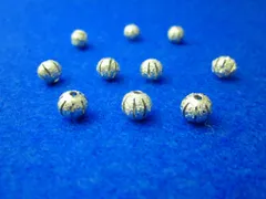 ビーズクラブ ロンデル メタルビーズ ボール 小 シルバー 5.5mm 50個 ブレスレット ネックレス 金具 金属ビーズ パーツ