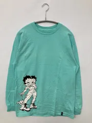 HUF ハフ Tシャツ/カットソー M ライトグリーン 前面プリント バックプリント ブランドロゴ ミドル丈 長袖 クルーネック(丸首)