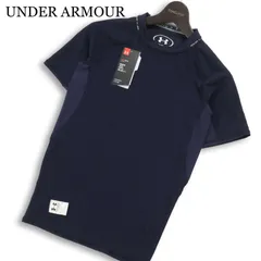 【新品 未使用】 UNDER ARMOUR アンダーアーマー 春夏★ 半袖 ストレッチ コンプレッション Tシャツ Sz.M メンズ ネイビー