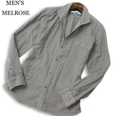 MEN'S MELROSE メンズメルローズ 通年★ 長袖 総柄 幾何学柄 スリム シャツ Sz.4 メンズのサムネイル