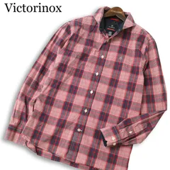 Victorinox ビクトリノックス 通年★ 長袖 ロゴ刺繍 チェック柄 シャツ Sz.M メンズのサムネイル